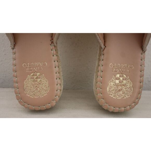 Vince Camuto WMN Sz 9W Beige/Egyptian Gold Channel-Quilted Melysa Leather Sandal - Picture 12 of 14